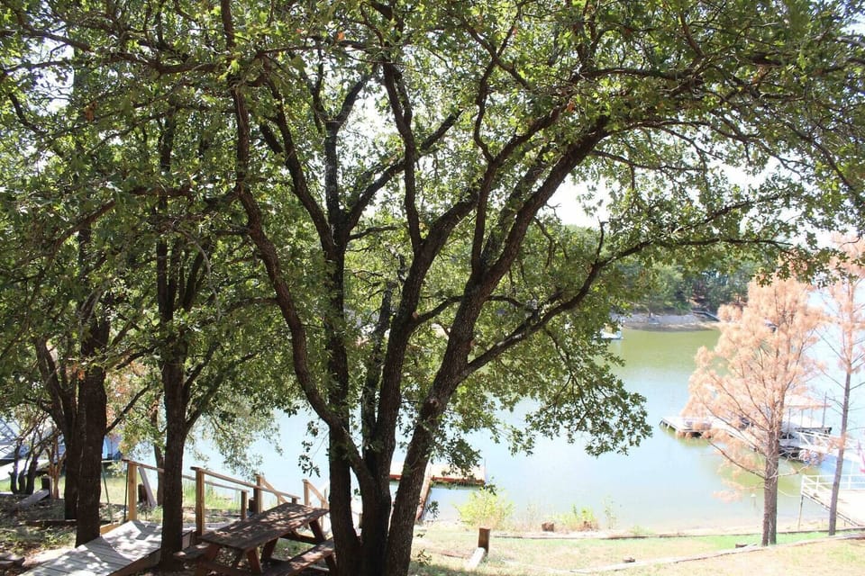 Lake view from back patio