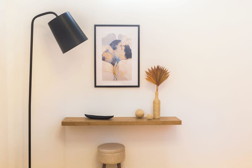 A dedicated area suitable for remote work during your stay
