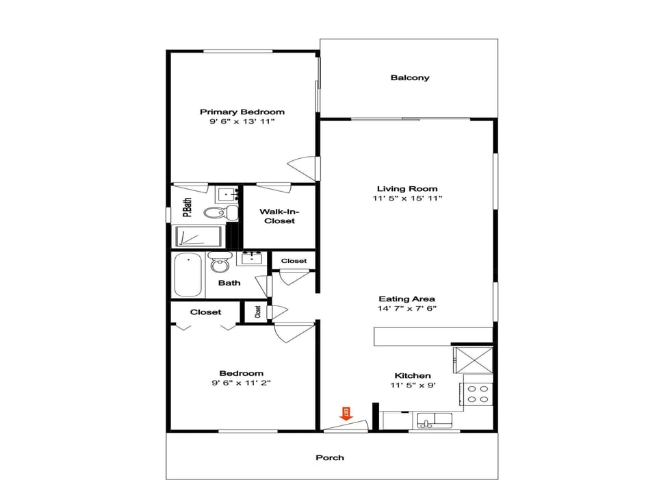 Seaside Resort 510 Floor Plan