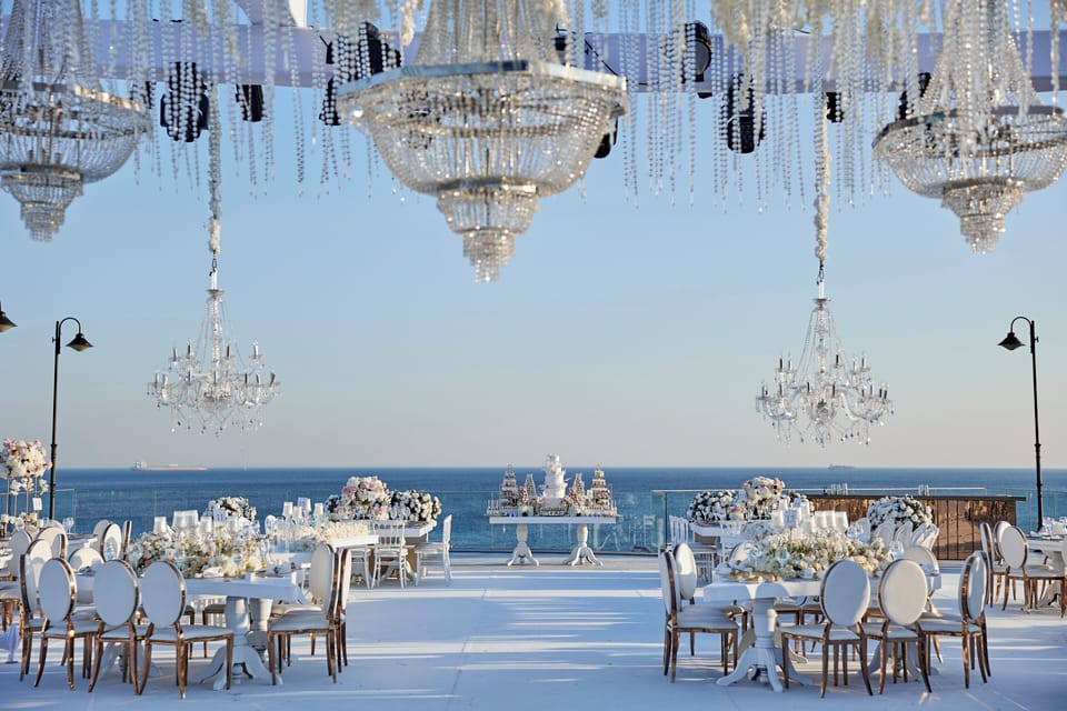 Outdoor wedding area