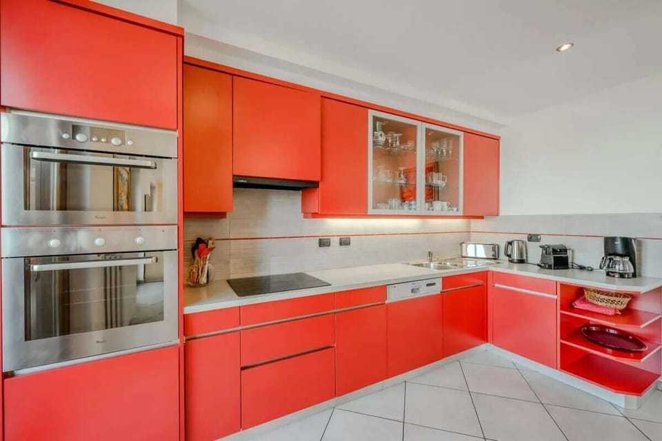 Apartment, Multiple Beds, Patio, Mountain View (Sopra il Lago 4) | Private kitchen | Coffee/tea maker, fridge, microwave, oven