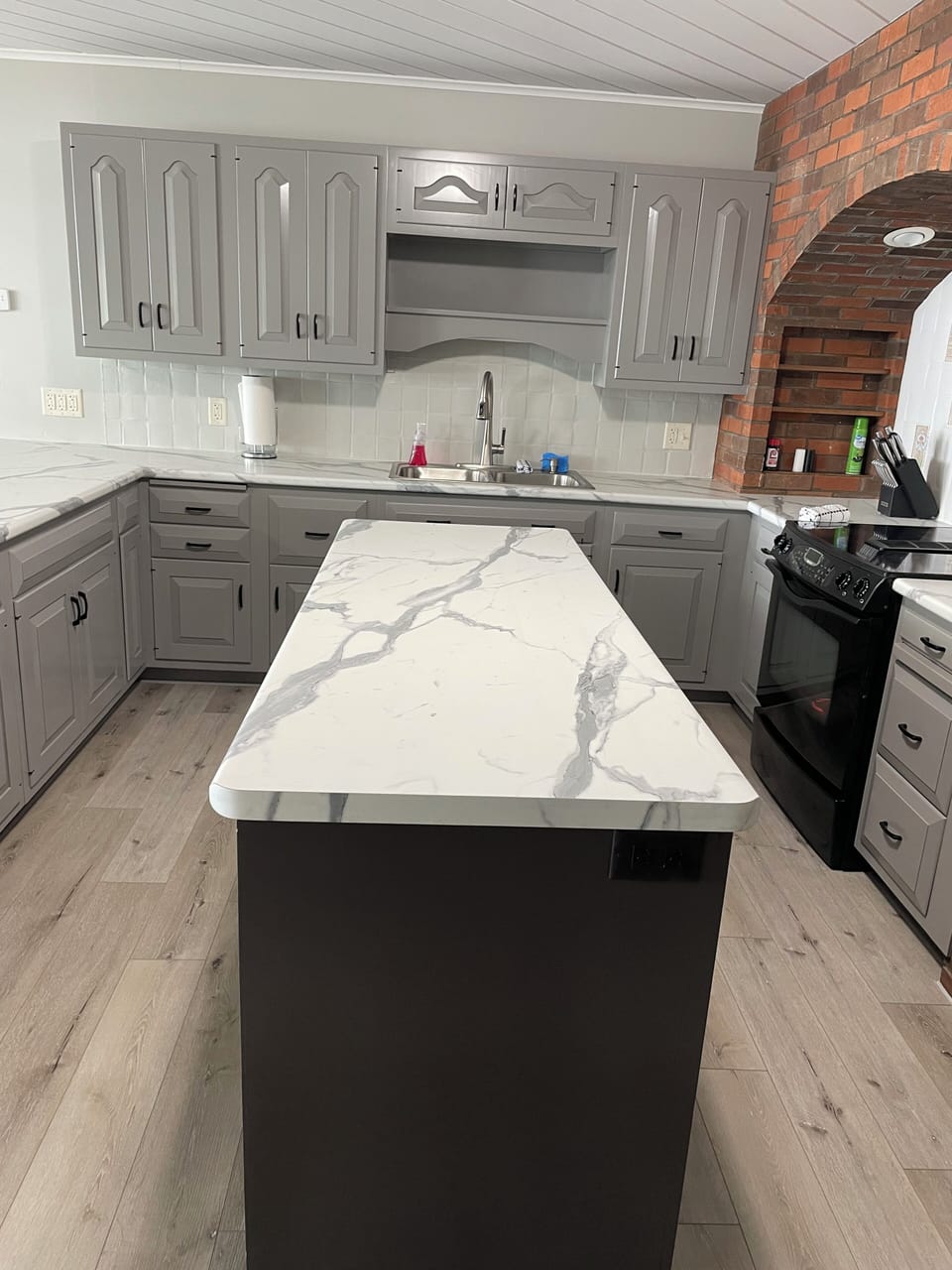 Kitchen island.