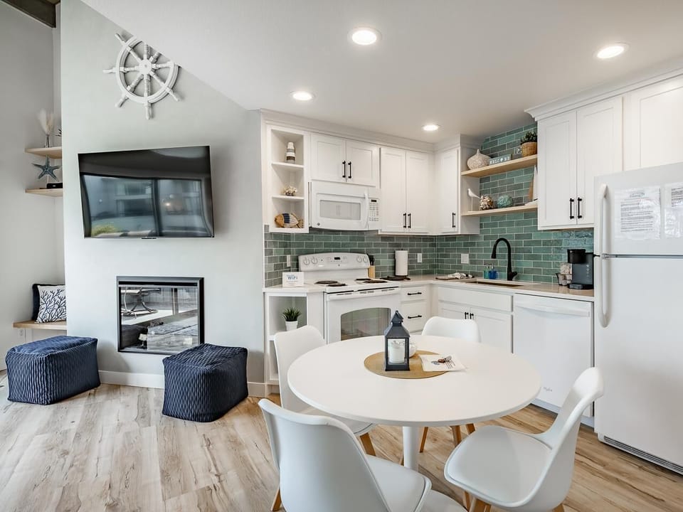 Bright open kitchen area