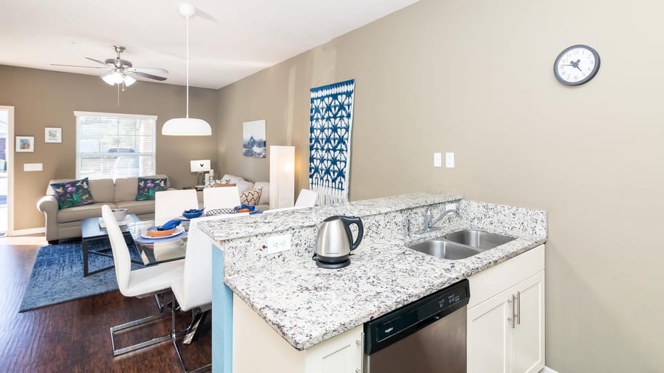 Open concept allows for entertainment