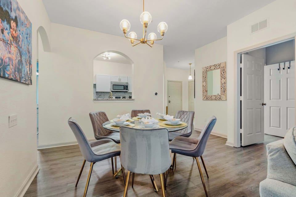 Dining table with seating for 6