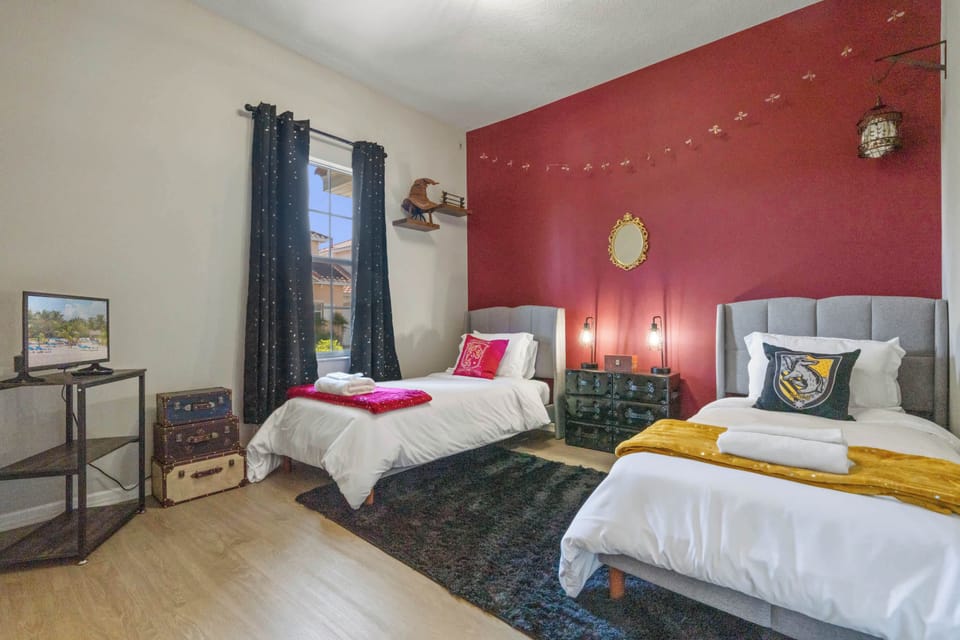 The kids will love being sorted into the Double Twin Bedroom, with its own Smart TV