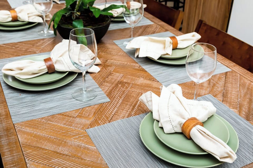 Dining table with seating for 6