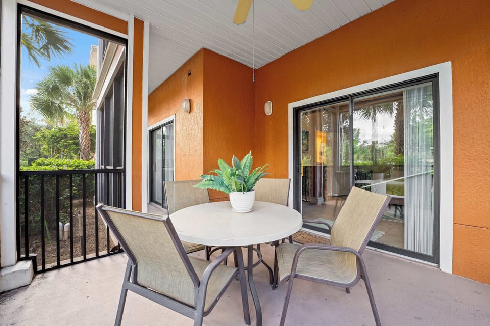 Dine al fresco or enjoy your morning coffee on the screened in patio