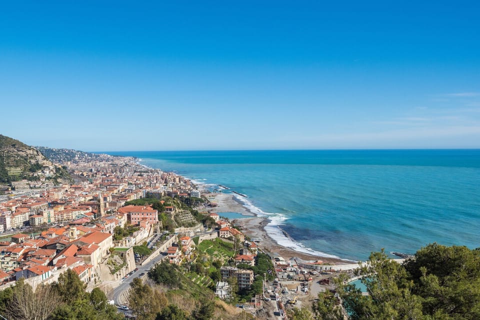 Aerial view of the town