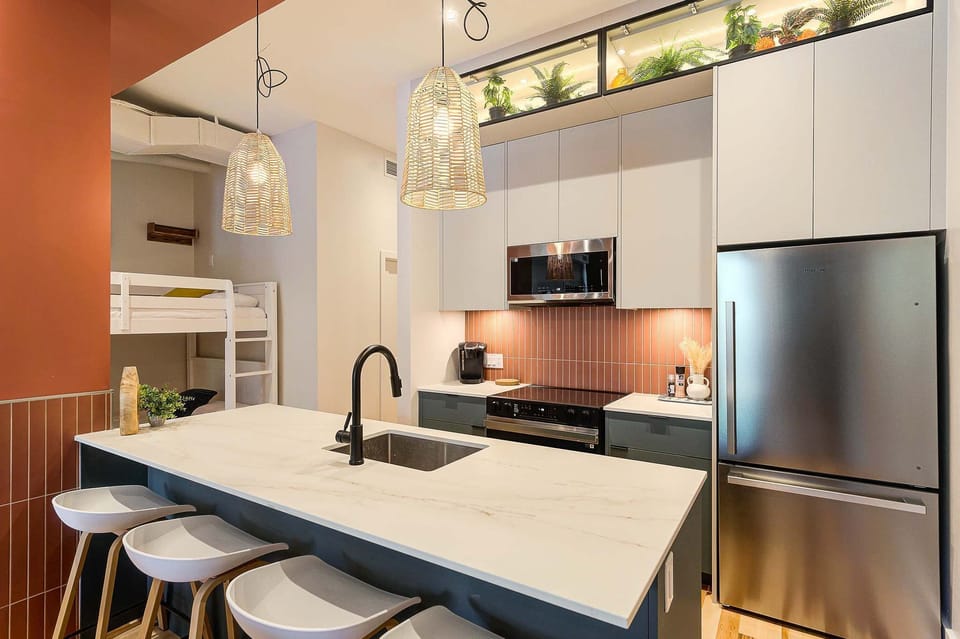 Kitchen fully equipped, terracotta tiles