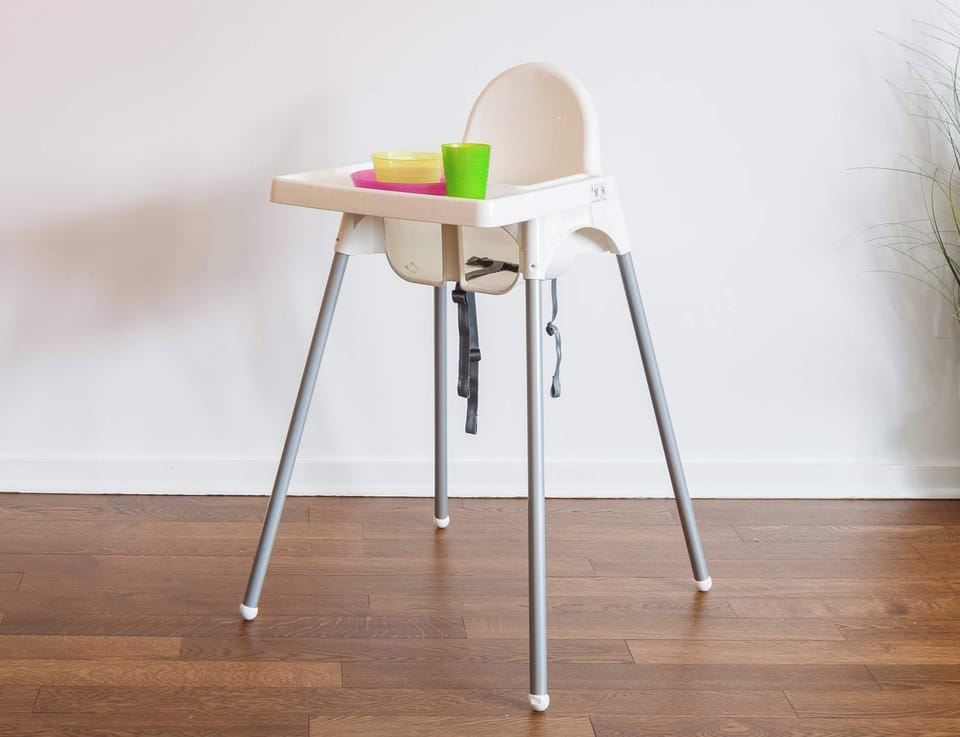 High chair on site