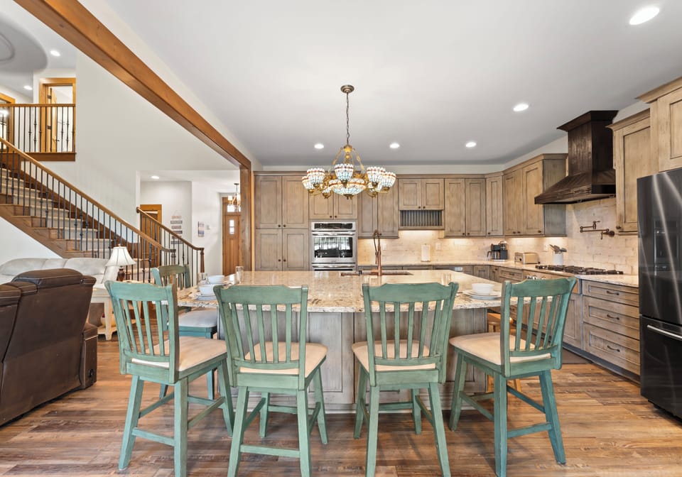 Upgrade your breakfast experience with the barstool seating.