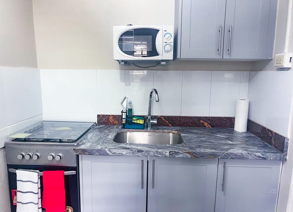 Kitchen with Microwave