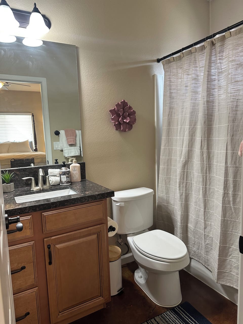 Master bath stocked with essentials