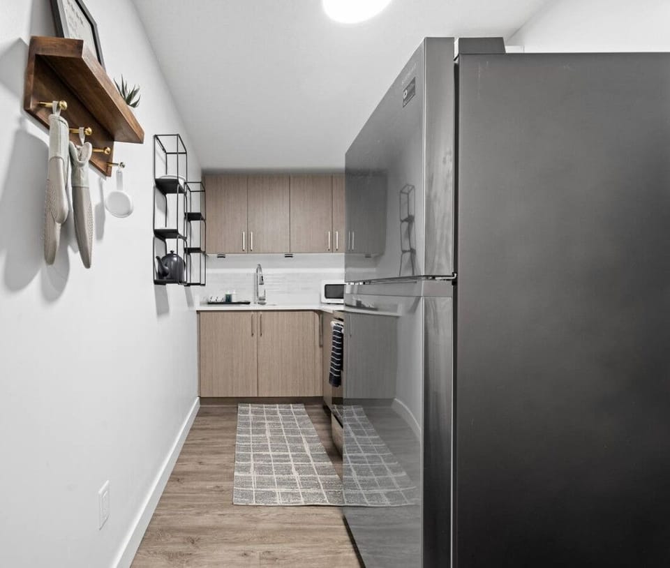 Cook with ease in your full kitchen, complete with a convenient refrigerator to store your groceries and beverages, plus a microwave for quick meals.