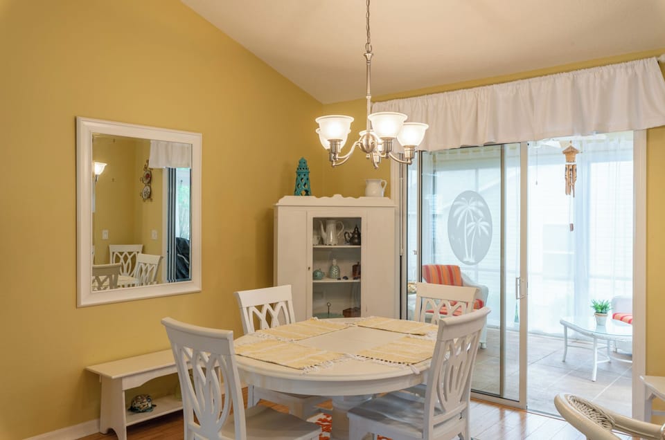 Beyond the Dining Area are the Sliding Glass Doors to the Lanai