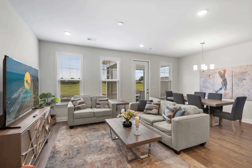 Living room with scenic view
