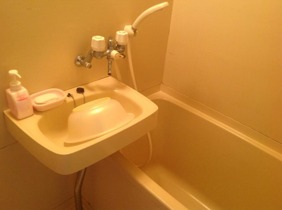 Separate tub and shower, deep soaking tub, free toiletries, hair dryer