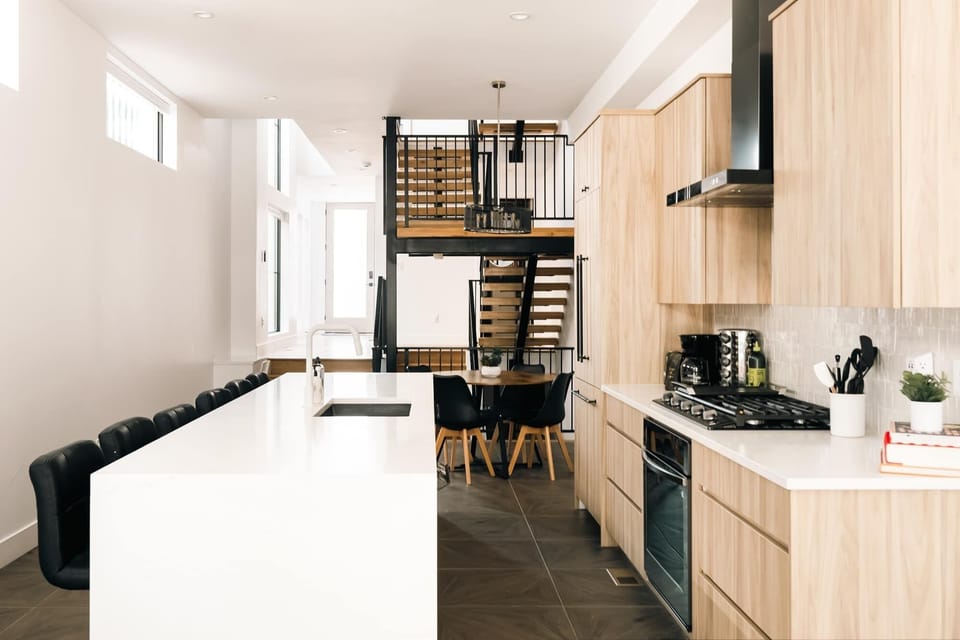 Kitchen and dining areas