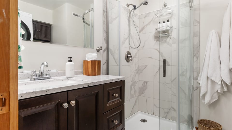 Warm and inviting—this Bayse bathroom has everything you need.