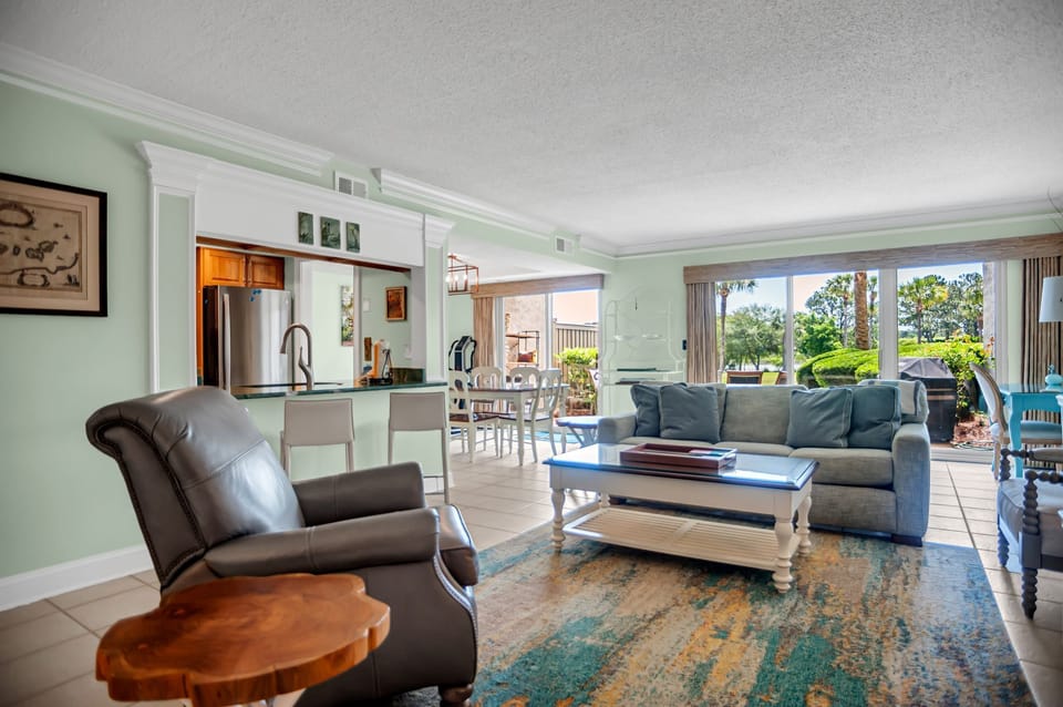 Villa, Multiple Beds, Kitchen (1722 Bluff Villas) | Living area | 42-inch flat-screen TV with digital channels