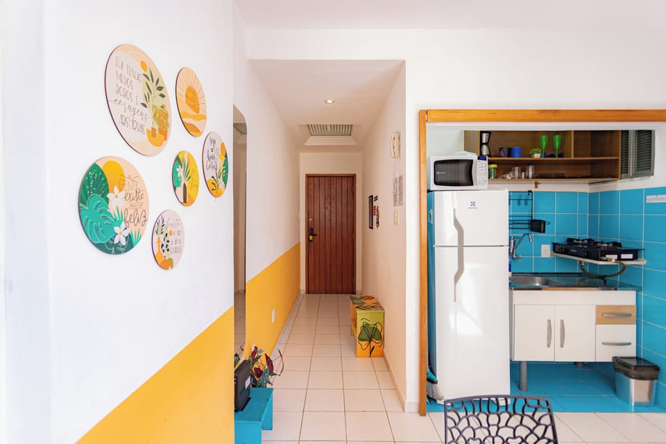Apartment | Private kitchen | Fridge, microwave, stovetop, cookware/dishes/utensils