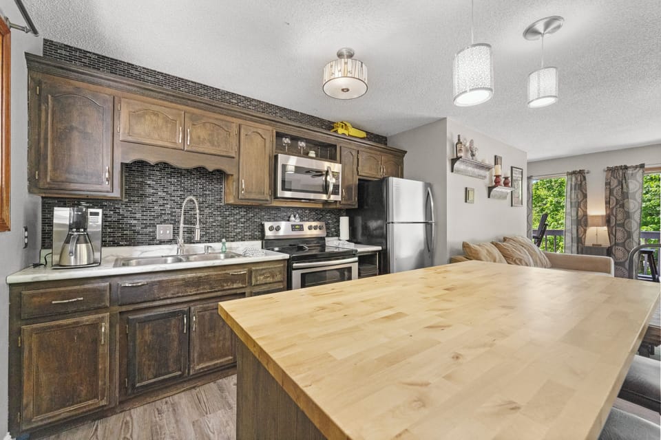 Main level kitchen with island