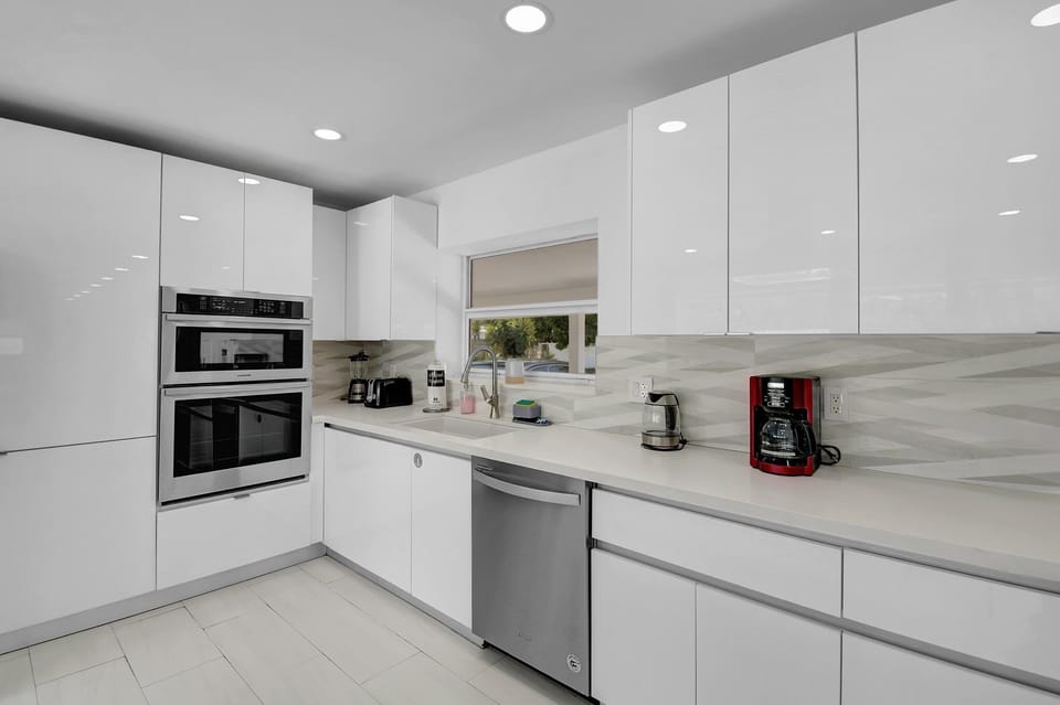 Family House, Pool View | Private kitchen | Coffee/tea maker, electric kettle, highchair