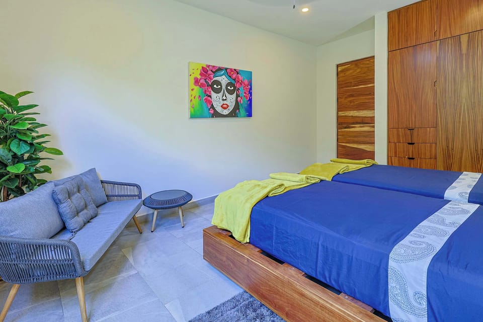 Comfortable guest bedrooms await a restful night's sleep.