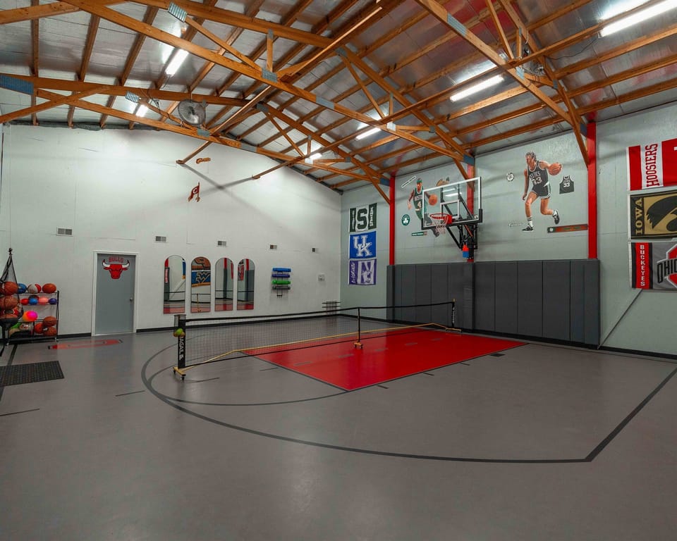 Energize your afternoon with a game on the private indoor court.