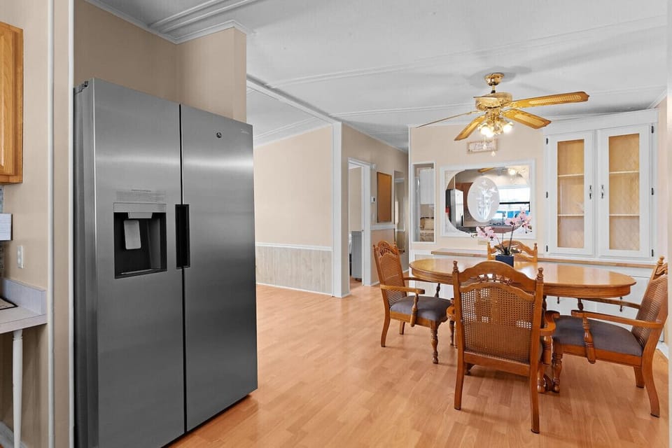 Convenient setup for cooking and entertaining with family.