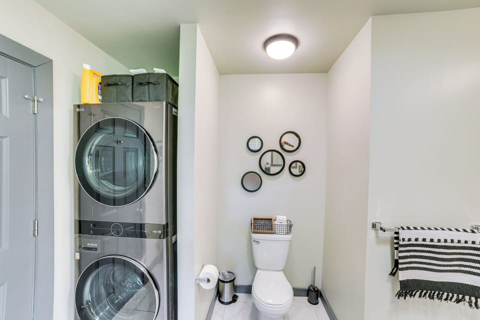 Laundry Area | 1st Floor | Washer/Dryer | Laundry Detergent | Iron/Board
