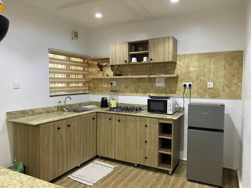 Junior Apartment, Balcony, City View | Private kitchen | Fridge, microwave, oven, stovetop