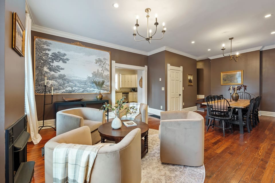 Living room and dining room in one! 