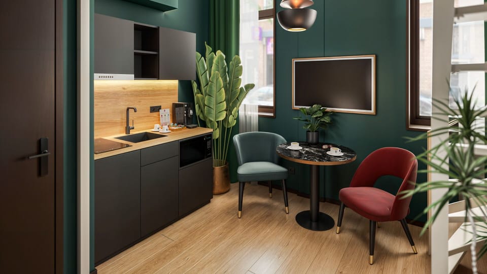 Comfort Studio, 1 Bedroom | Premium bedding, pillowtop beds, minibar, in-room safe