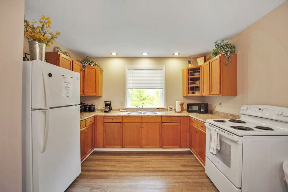 Stocked with kitchen supplies for your stay. 