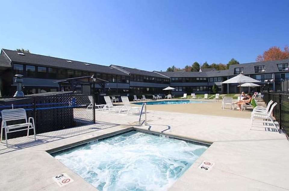 Soak in the hot tub after a day filled with fun and sun.