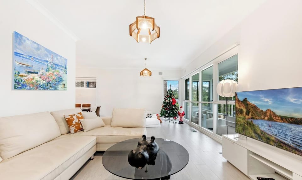 Comfortable living space with sofa