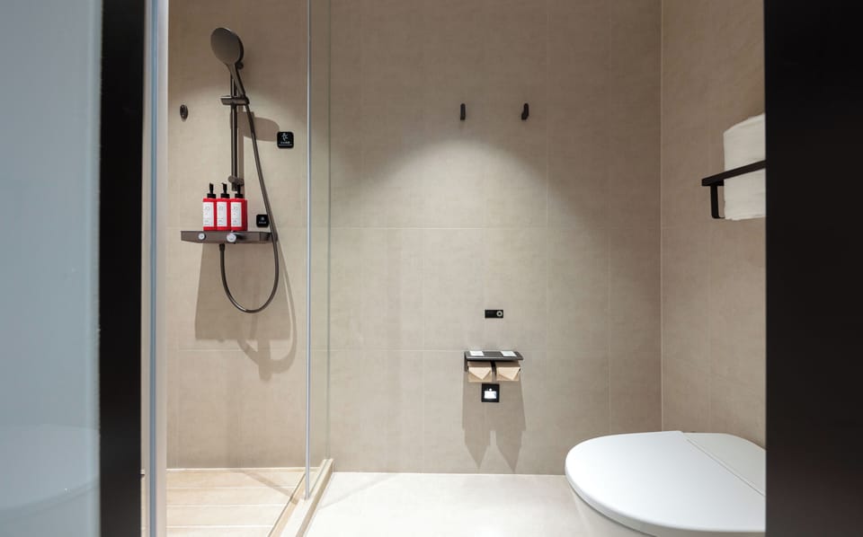 Standard Double Room, Housekeeping | Bathroom | Shower, hair dryer, slippers, towels