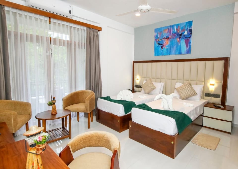 Deluxe Twin Room, Mountain View | Iron/ironing board, free WiFi