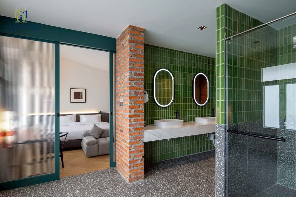 Family Quadruple Room, Multiple Beds, Non Smoking, City View | Bathroom | Separate tub and shower, hair dryer, towels, soap