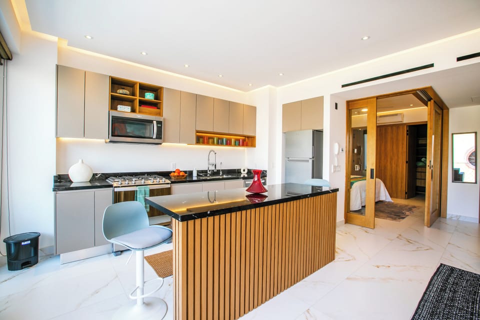 Kitchen —  Fully-equipped with modern appliances