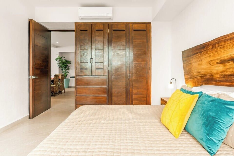 Ample closet space for guests.