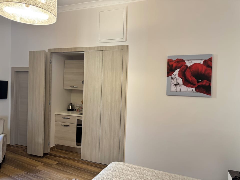 Deluxe Double or Twin Room, 1 Bedroom | Private kitchen | Fridge, electric kettle, cookware/dishes/utensils