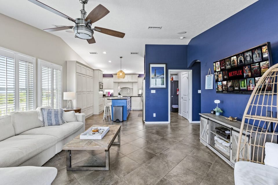 Natural light and beachy vibes throughout