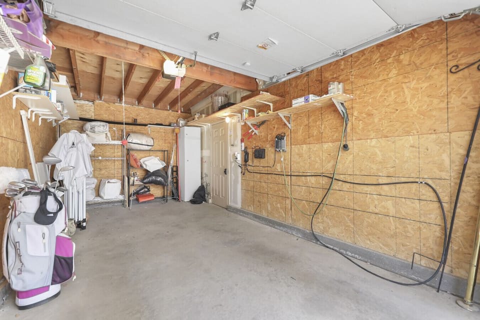 Garage has plenty of room to fit a vehicle if needed