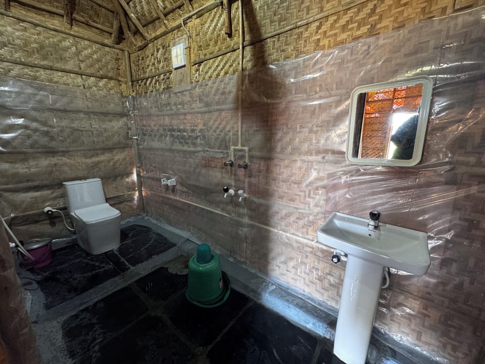 Standard Double or Twin Room, Patio, Resort View | Bathroom | Shower, bidet, towels, soap