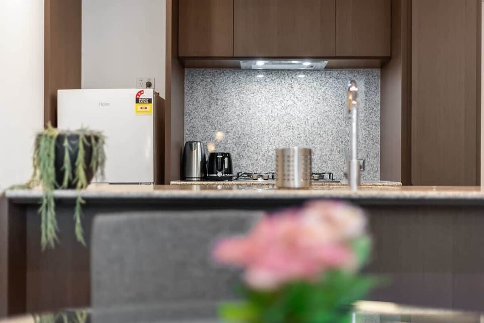 Stainless steel appliances.