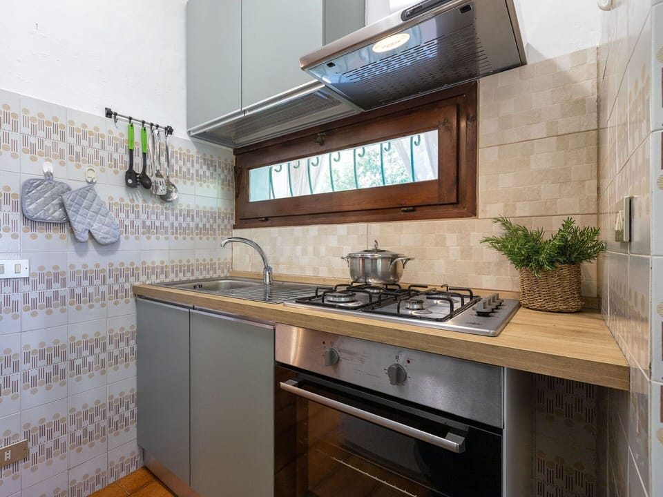 Kitchen Appliance, Kitchen, Countertop, Kitchen Stove, Major Appliance, Stove, Gas Stove, Home Appliance, Cabinetry, Interior Design