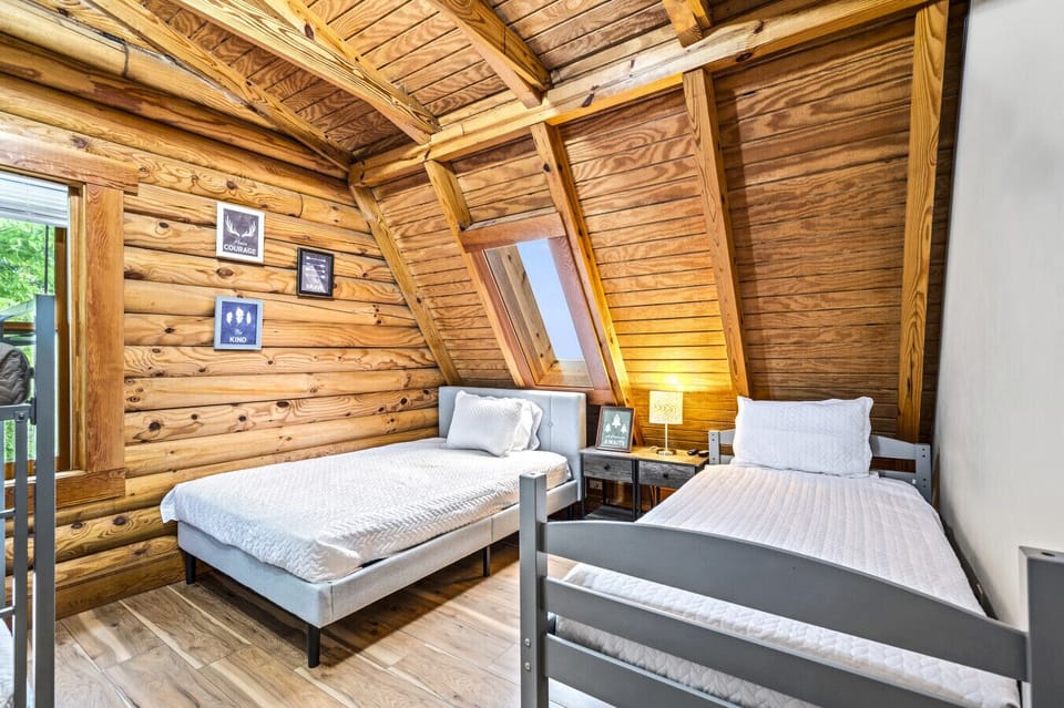 Two twins and bunk beds